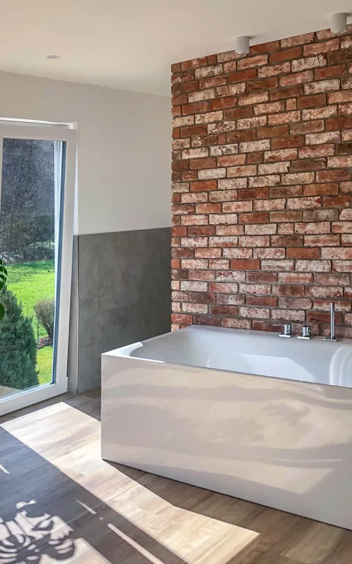 Backsteinriemchen Antik rustik - Bad Backsteinriemchen Antik rustik - Bad