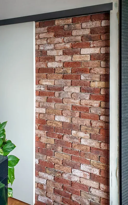 Klinkerriemchen Antik historisch - Wohnzimmerwand