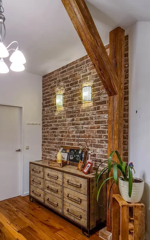 Backsteinriemchen Antik classic - Wohnzimmer