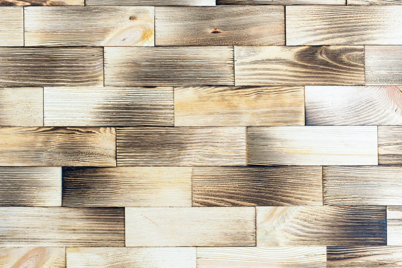 Holzriemchen Kiefer geflammt Holzriemchen Kiefer geflammt