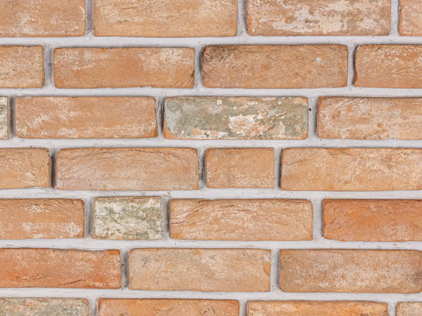 Backsteinriemchen Mediterran Finca terracotta frontale Ansicht mit grauer Fuge