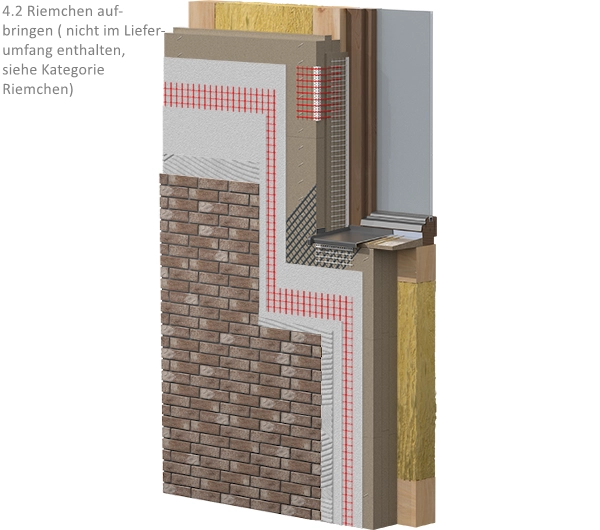 WDVS Dämmsystem für Riemchen - Holzwolledämmung 200mm