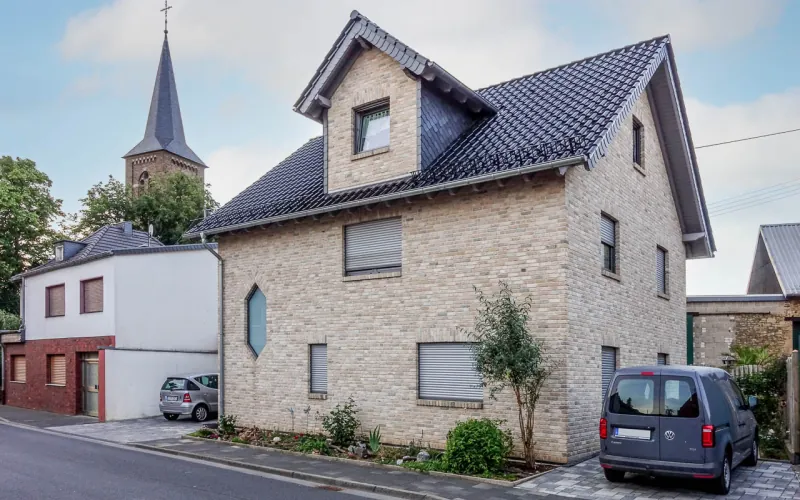 Backsteinriemchen Antik gelb - Hausfassade