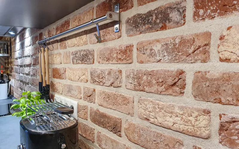 Backsteinriemchen antik edel - Küchenrückwand