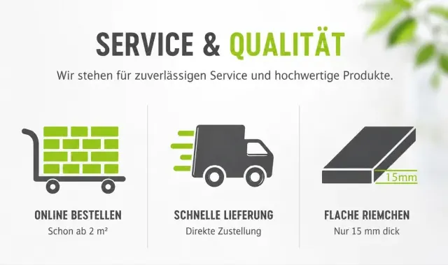 unser Service und Qualität sind ausgezeichnet - beraten, online bestellen, schnelle Lieferung, flache Riemchen
