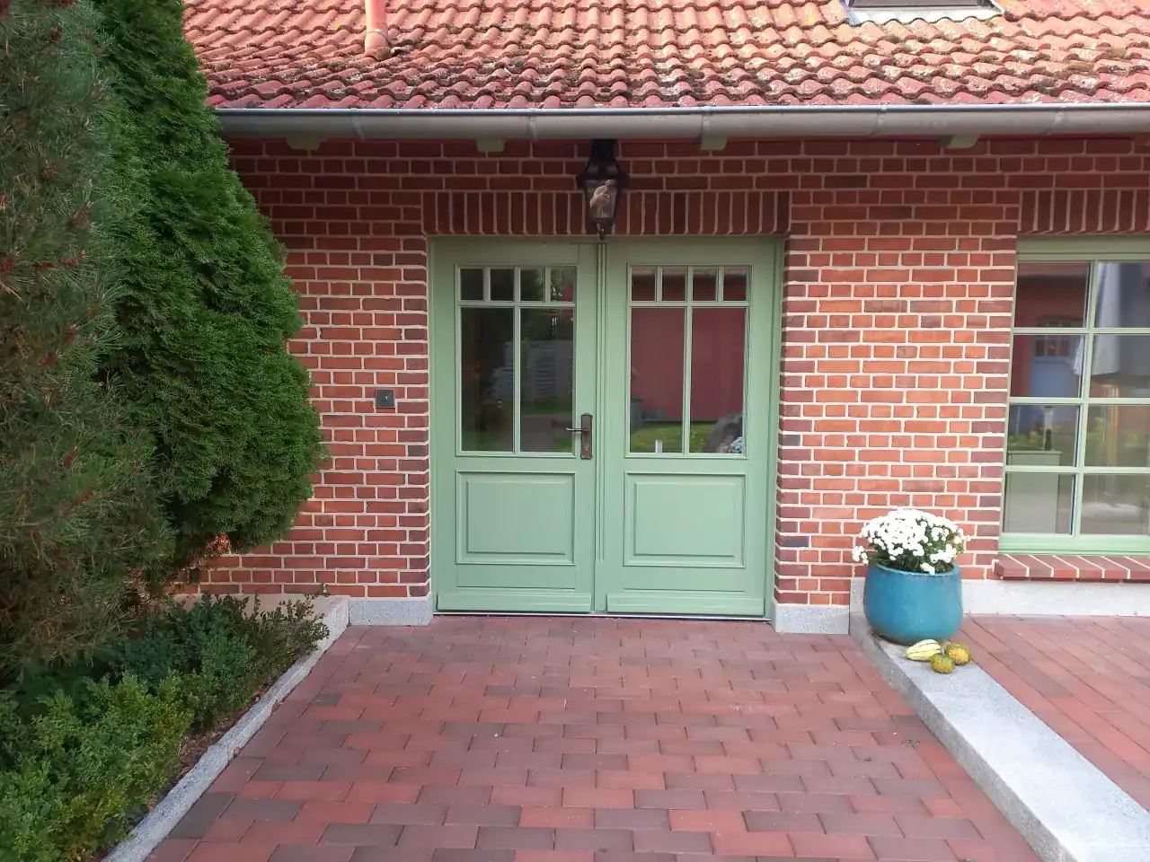 Eingangsbereich eines Hauses mit der Klinkersorte New York Flamme