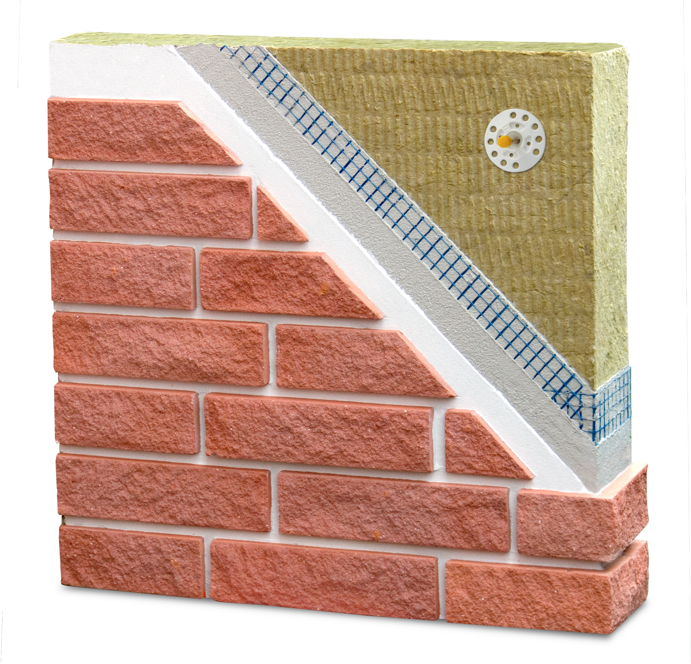 WDVS Dämmsystem für Riemchen - Mineralwolle 100mm
