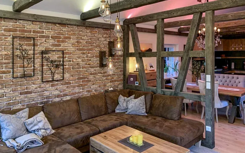 Ziegelverblender Antik brillant - Wohnzimmer