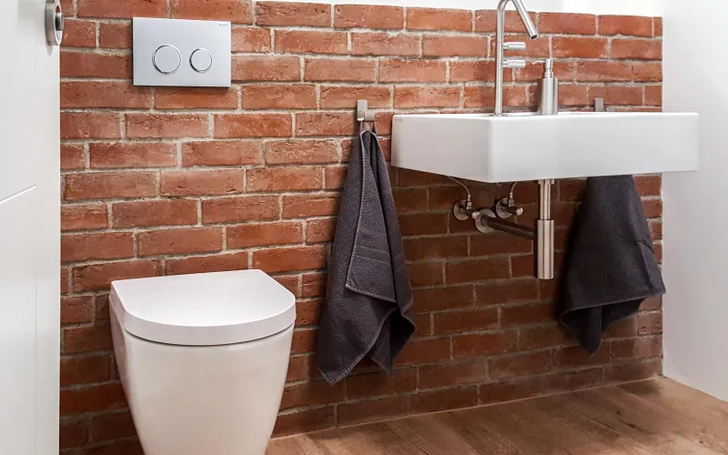 Klinkerriemchen Rubinrot - Bad Klinkerriemchen Rubinrot - Bad