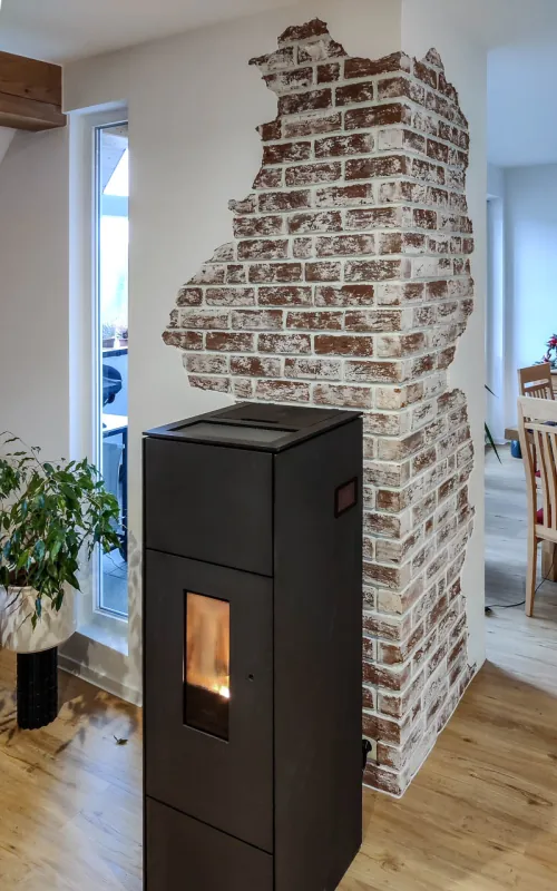 Backsteinriemchen Retro industrial - Kamin