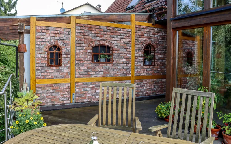 Backsteinriemchen Antik classic und Antik rustik - Terrasse