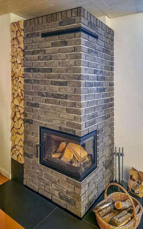 Klinkerriemchen Wolf grey - Kaminverkleidung