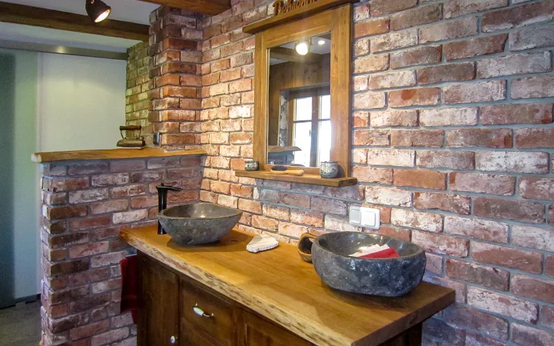 Backsteinriemchen Antik rustik - Bad Backsteinriemchen Antik rustik - Bad