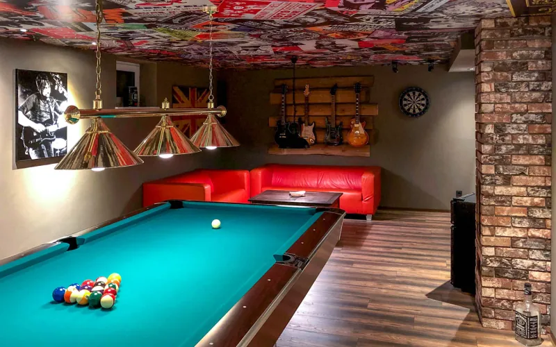 Backsteinriemchen Antik schwarz - Wohnzimmer