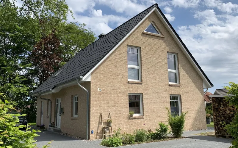 Klinkerriemchen Sandgelb - Hausfassade