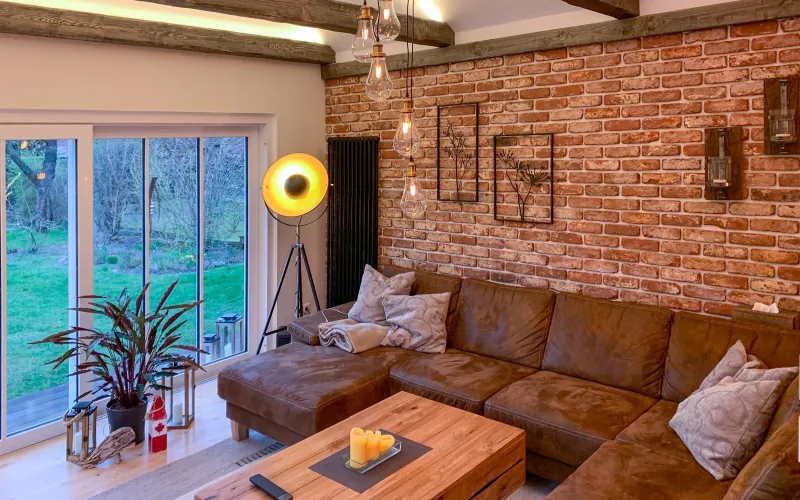 Ziegelverblender Antik brillant - Wohnzimmer