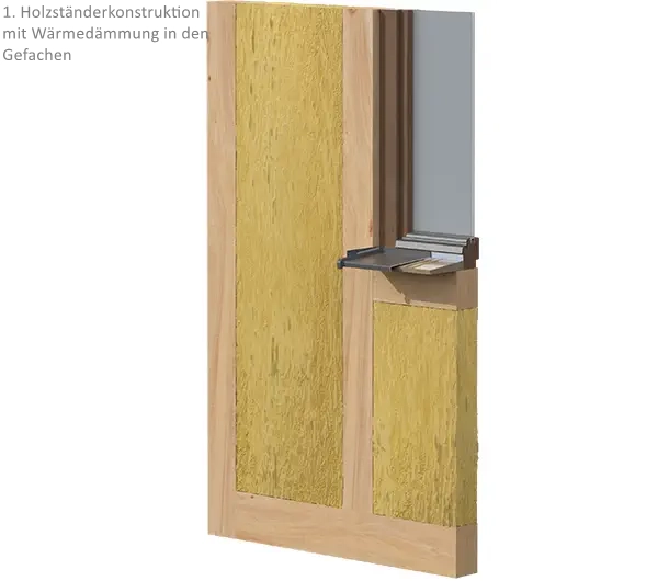 WDVS Dämmsystem für Riemchen - Holzwolledämmung 200mm