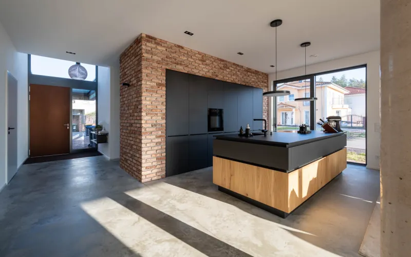 Ziegelriemchen Antik edel - Küchenwand