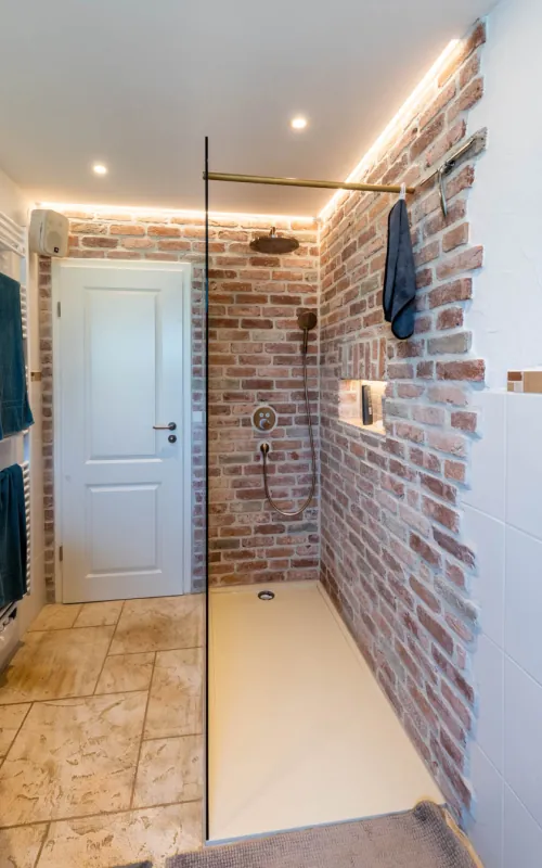 Klinkerriemchen Mediterran finca - Bad / Dusche Klinkerriemchen Mediterran finca - Bad / Dusche