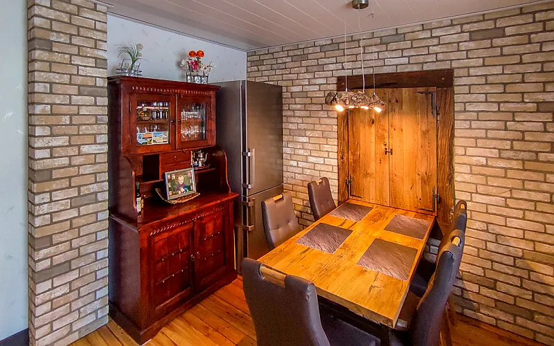 Backsteinriemchen Antik gelb - Esszimmer / Wandverkleidung