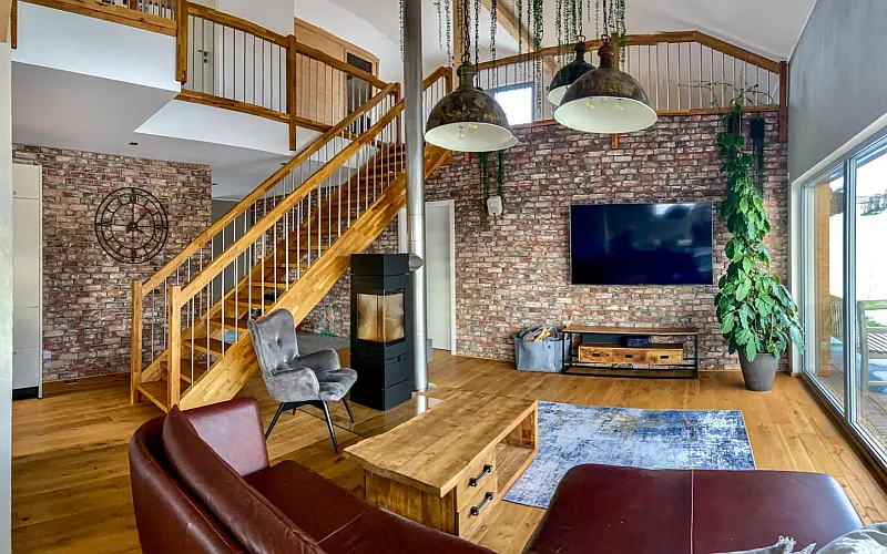 Backsteinriemchen Antik classic - Wohnzimmer