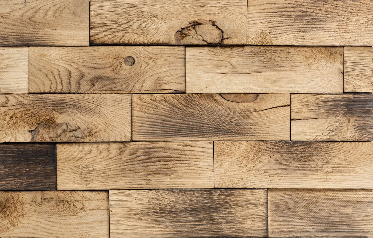 Holzriemchen Eiche geflammt Holzriemchen Eiche geflammt