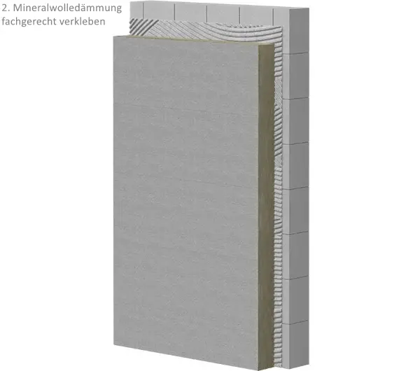 WDVS Dämmsystem für Riemchen - Mineralwolle 80mm