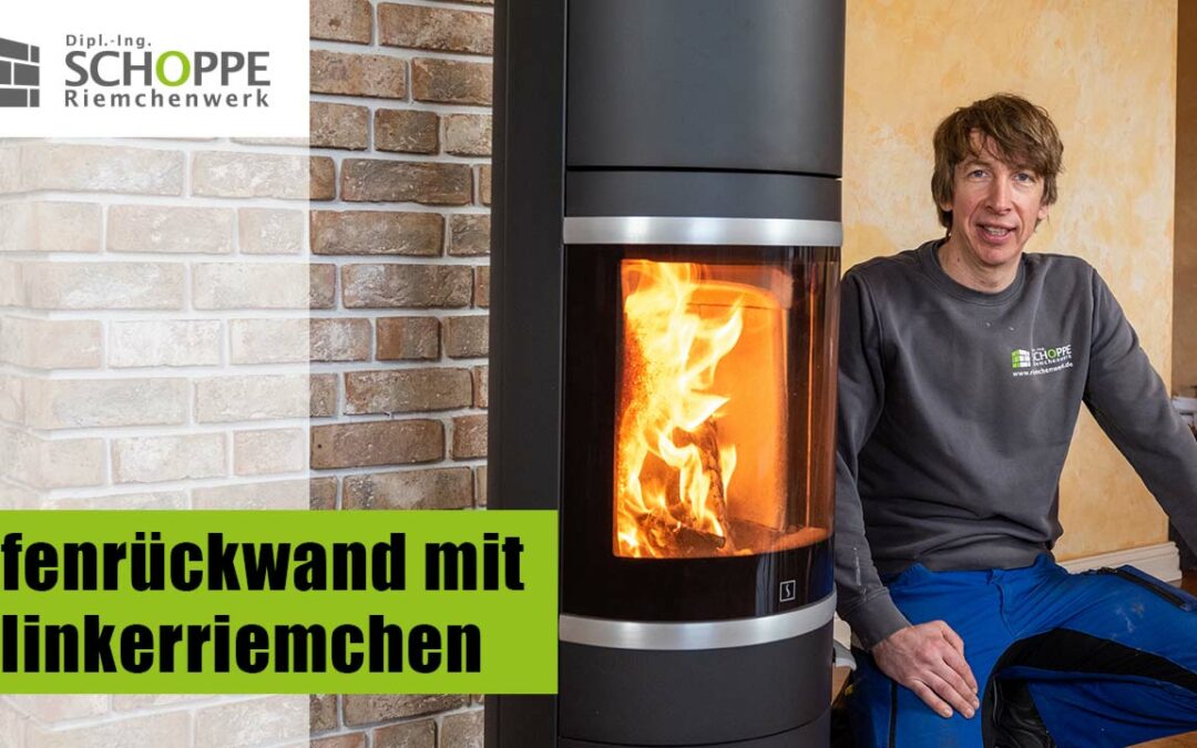 Ofenrückwand mit Klinkerriemchen