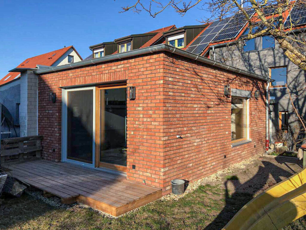 Klinkerriemchen Exquisit rot - Fassade