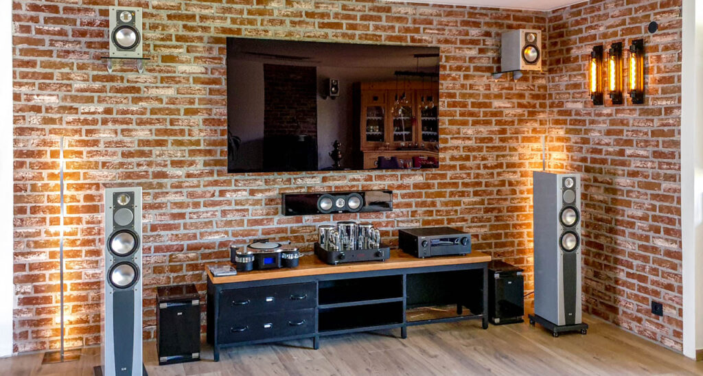Ziegelverblender Antik rustik - TV-Wand / Wohnzimmer